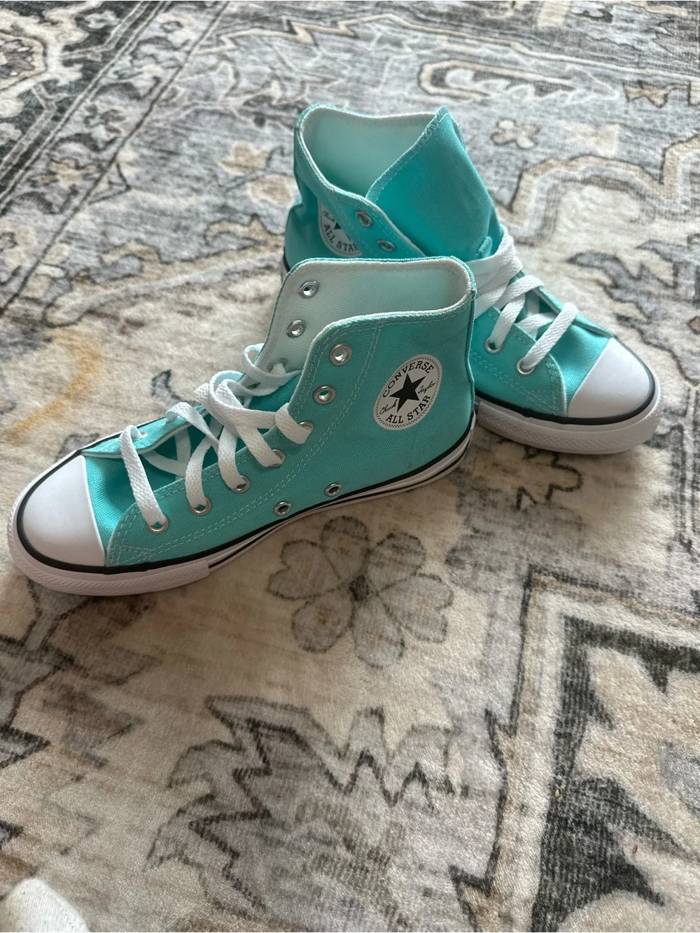 Girls Teal Converse